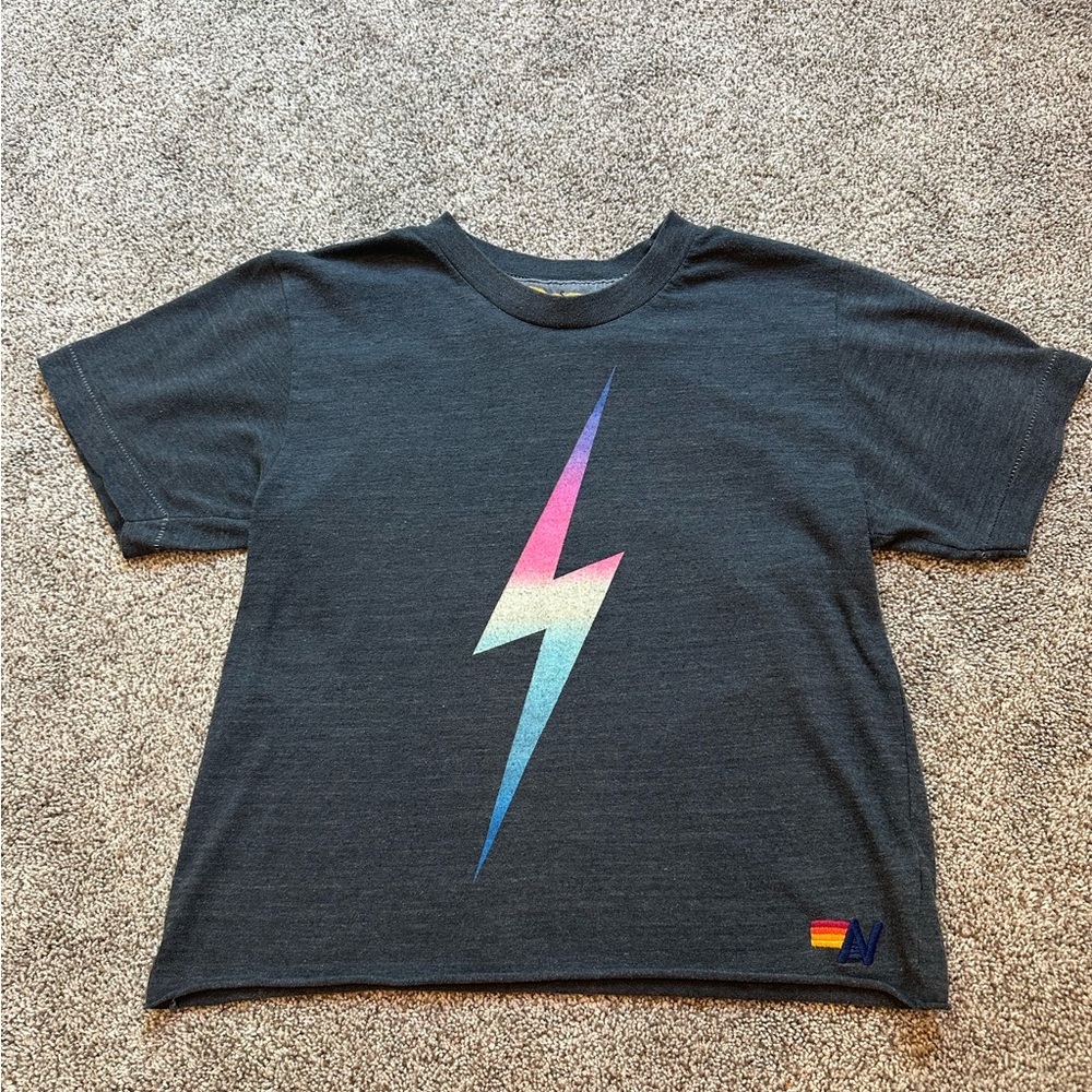 Aviator Nation Rainbow Bolt Boyfriend Tee!